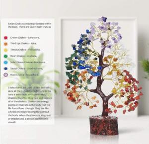 YATSKIA 7 Chakra Tree of Life, Crystals and Healing Stones, Birthday Gifts for Women - Crystal Tree for Positive