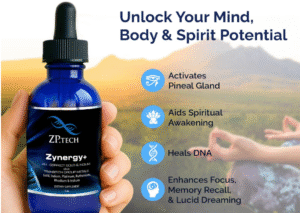 Zynergy Plus Colloidal Ormus Gold Liquid | All Natural, Pure Monoatomic 24k Food Grade Mineral Au & Indium | Ormus Gold Oil Supports Pineal Gland