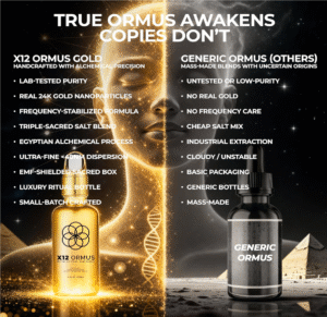 Ormus Monoatomic Gold X12 – High Potency Alchemical Blend with 24K Food-Grade Gold • Crafted by Real Alchemists • Dead Sea, Himalayan & Red Hawaiian