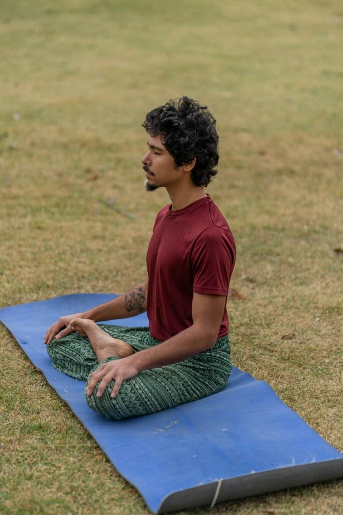 Man meditating